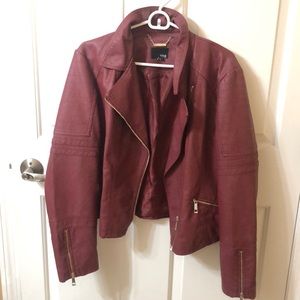 Burgundy Leather Jacket